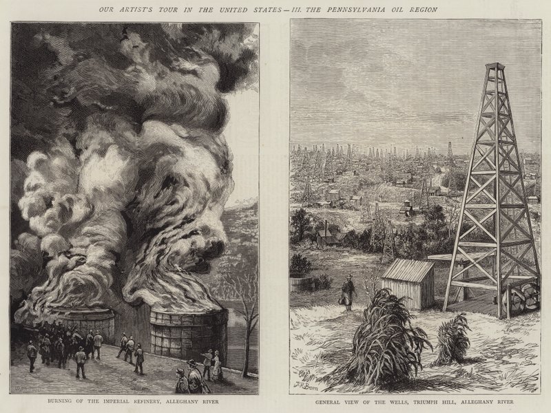 Tour našeho umělce ve Spojených státech, III, Pennsylvania Oil Region od William Bazett Murray