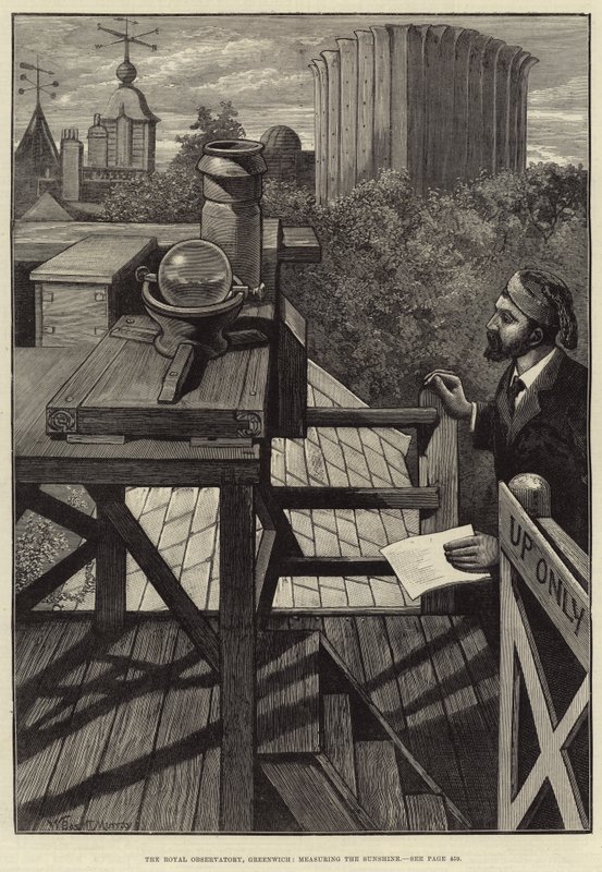 Královská observatoř v Greenwichi měří sluneční svit od William Bazett Murray