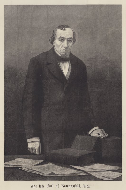 Zesnulý hrabě z Beaconsfield, KG od William Biscombe Gardner