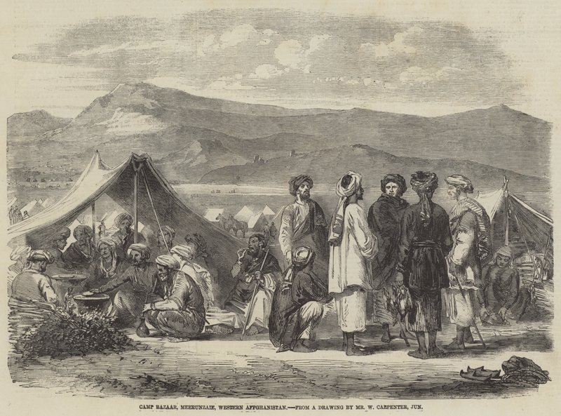 Camp Bazaar, Meerunzaie, Západní Afghánistán od William Carpenter