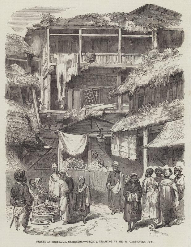 Ulice v Sirinagur, Cashmere od William Carpenter