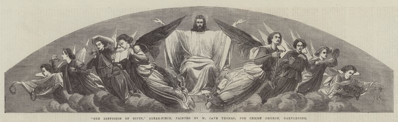 The Diffusion of Gifts, Altar-Piece, for Christ Church, Marylebone od William Cave Thomas