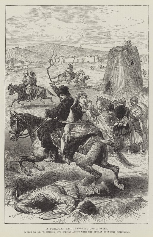 Turkomanský nájezd, předání ceny od William Crimea Simpson