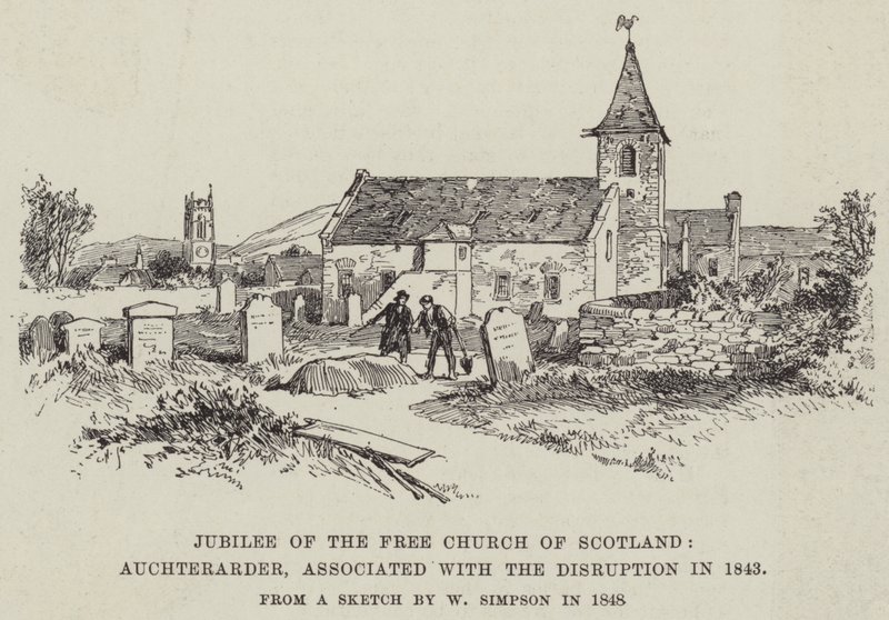 Jubileum Free Church of Scotland, Auchterarder, spojené s narušením v roce 1843 od William Crimea Simpson