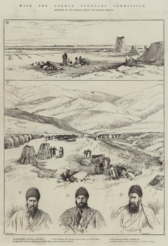 S afghánskou hraniční komisí od William Crimea Simpson