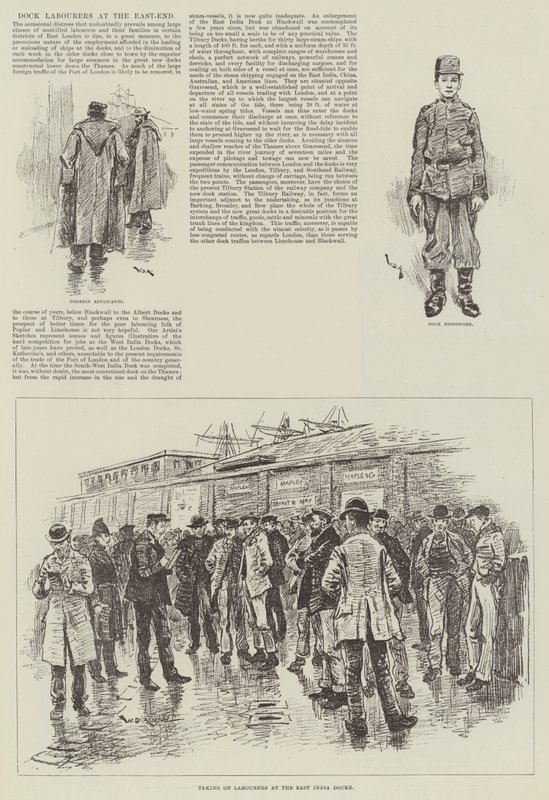 Dock Laborers na East-End od William Douglas Almond
