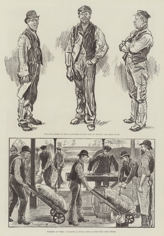 Stávka v londýnském doku z roku 1889 od William Douglas Almond