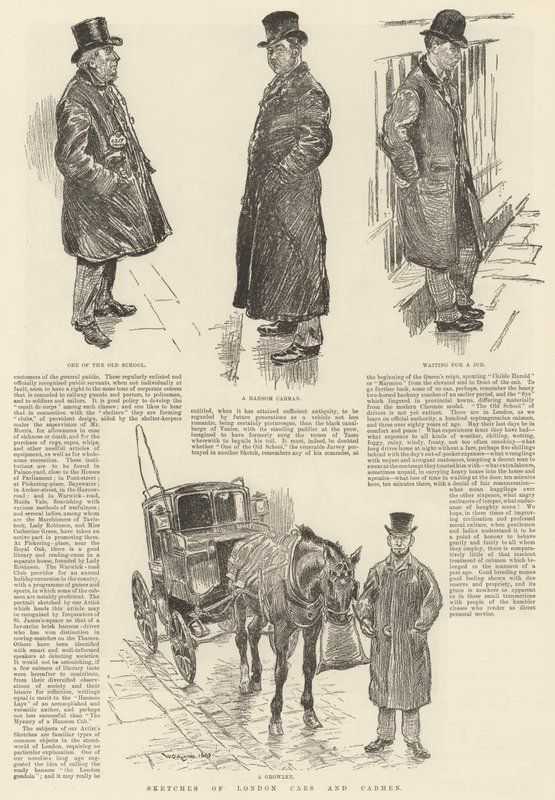 Náčrtky londýnských taxikářů a taxikářů od William Douglas Almond