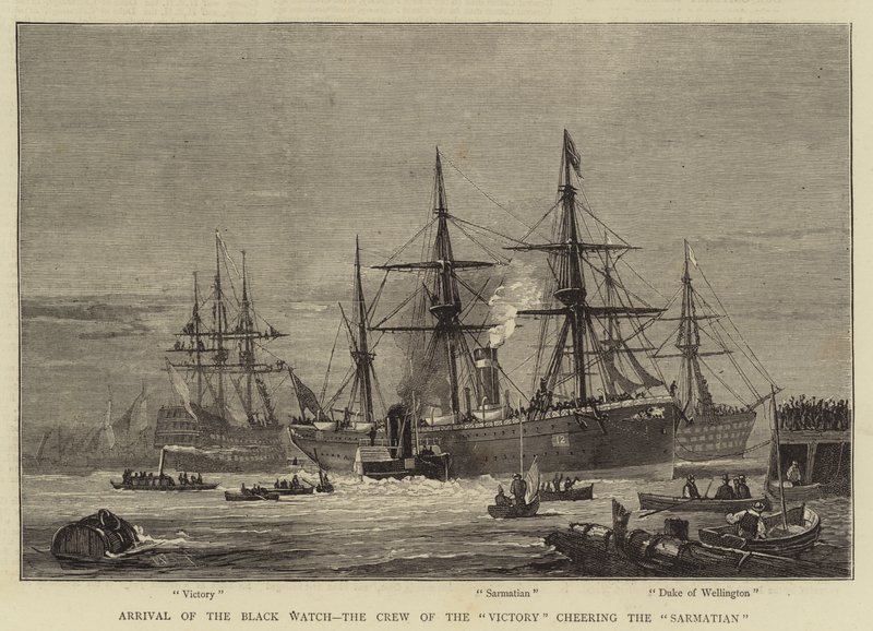 Příchod Černé hlídky, Crew of the Victory povzbuzující Sarmatiana od William Edward Atkins