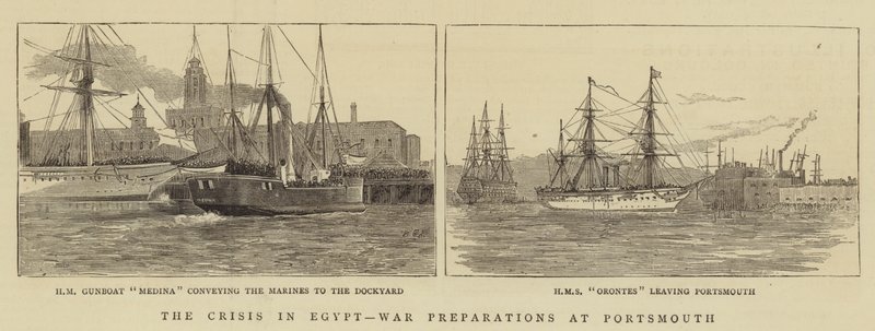 Krize v Egyptě, válečné přípravy v Portsmouthu od William Edward Atkins
