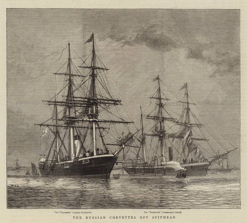 Ruské korvety z Spithead od William Edward Atkins