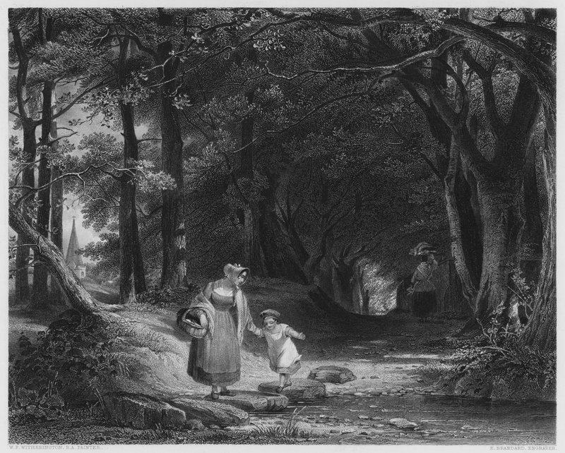 Stepping Stones, z obrázku v Galerii Vernon od William Frederick Witherington