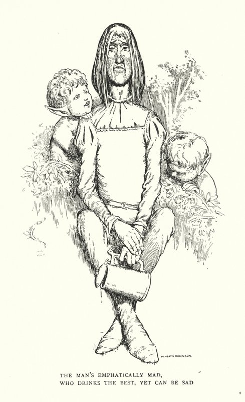 Ten muž je důrazně šílený, kdo pije nejlépe, ale může být smutný od William Heath Robinson