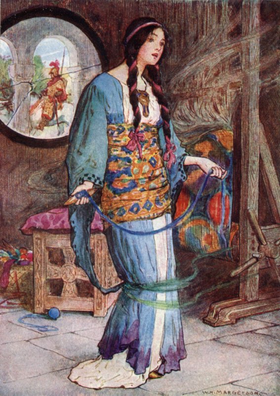 Paní ze Shalott od after William Henry Margetson