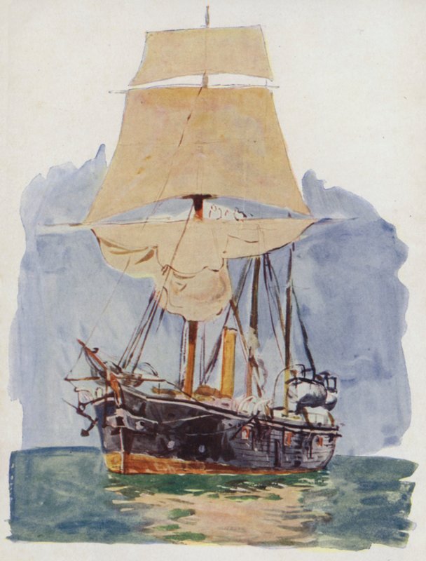 Dělový člun v Sail Drill od William Lionel Wyllie