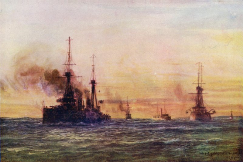 "Neúnavný" a "Nepřemožitelný", 1911 od William Lionel Wyllie