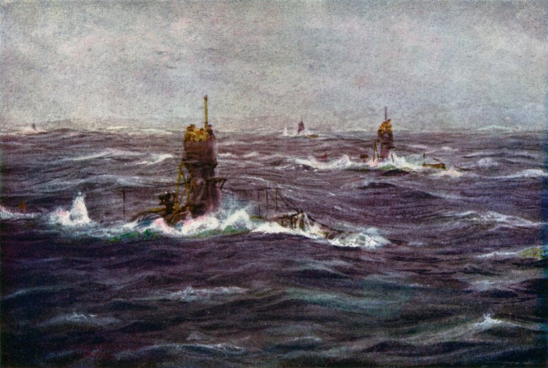 Ponorky v kanálu od William Lionel Wyllie