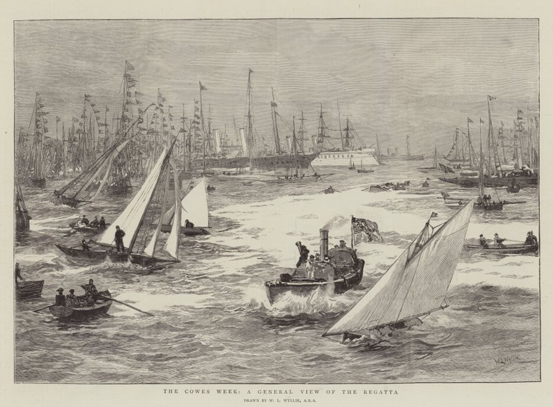 The Cowes Week, celkový pohled na regatu od William Lionel Wyllie