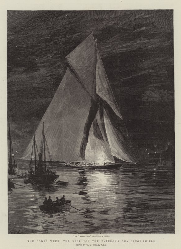 Týden v Cowes, závod o Císařský štít od William Lionel Wyllie
