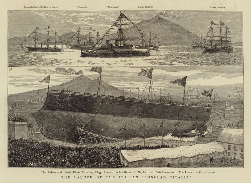 Start italské Ironclad Italia od William Lionel Wyllie