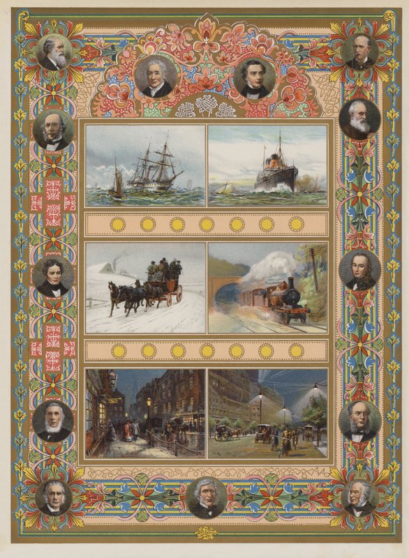 Triumf páry a elektřiny (chromolitho) od William Lionel Wyllie