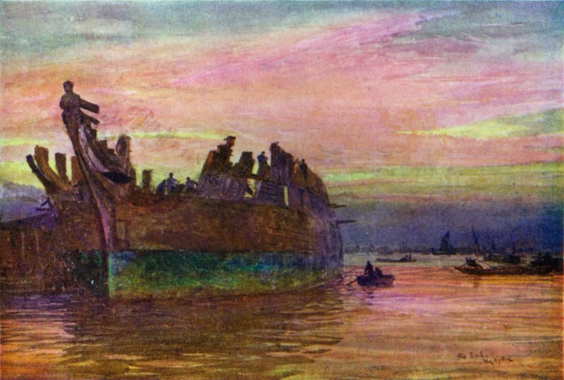 Konec staré válečné lodi od William Lionel Wyllie