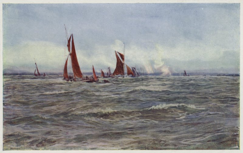 Větrný, mokrý den na Medway od William Lionel Wyllie
