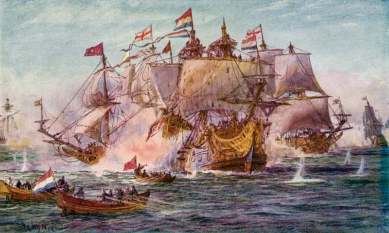 Blake a Tromp, období holandských válek od William Lionel Wyllie