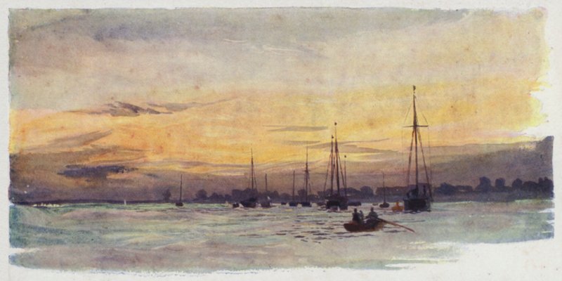 Burnham-on-Crouch, večer od William Lionel Wyllie