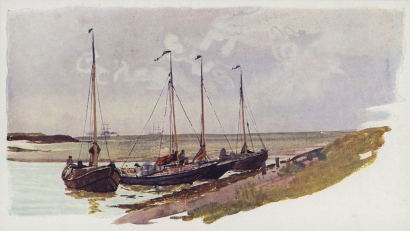 Holandské lodě pro mušle ve Flushingu od William Lionel Wyllie