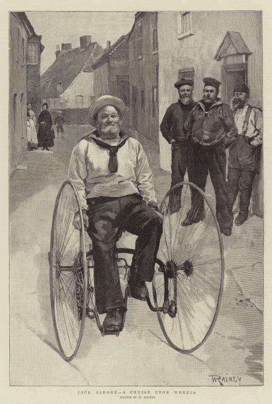 Jack Ashore, plavba na kolech od William Rainey