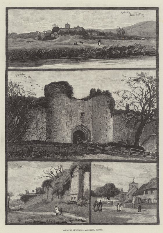 Nesourodý Sketches, Amberley, Sussex od William Rainey