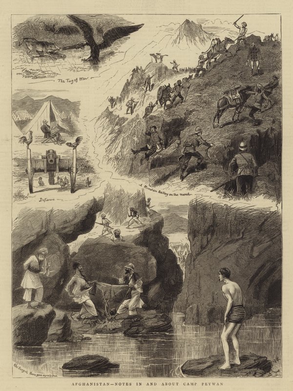 Afghánistán, Poznámky v a o Camp Peywan od William Ralston