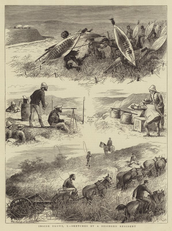 Uvnitř Ekowe, já, skici obleženého obyvatele od William Ralston
