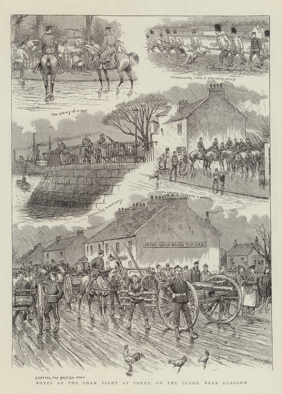 Poznámky na Sham Fight v Yokeru, na Clyde, poblíž Glasgow od William Ralston