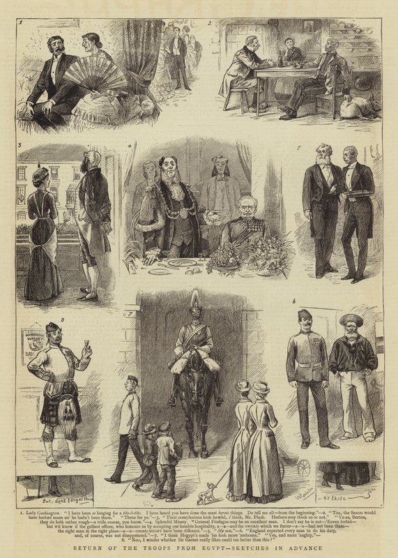 Návrat vojsk z Egypta, Sketches in Advance od William Ralston