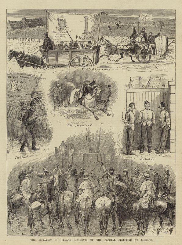 Agitace v Irsku, incidenty recepce Parnell v Limericku od William Ralston