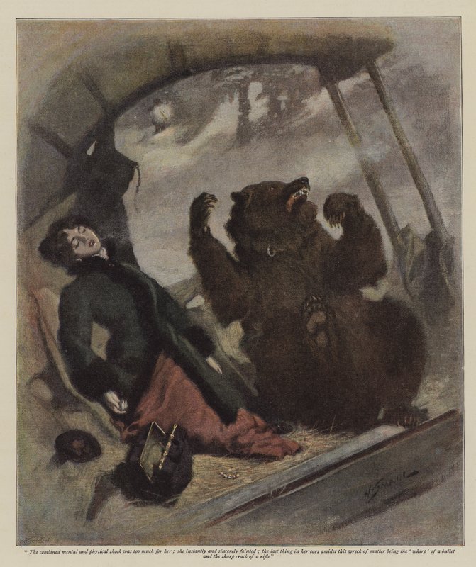 A Night on the Divide (chromolitho) od William Small