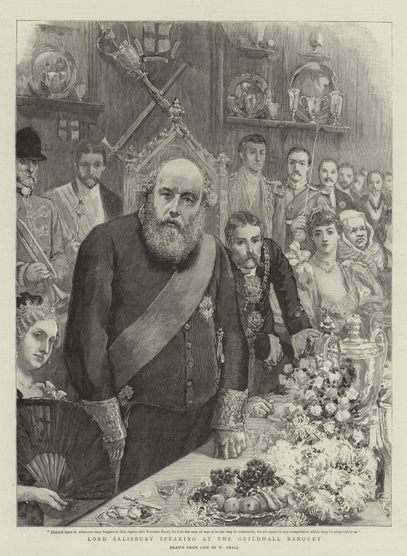 Lord Salisbury mluví na Guildhall Banquet od William Small