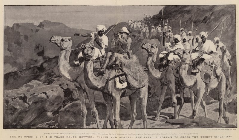 Znovuotevření obchodní cesty mezi Suakinem a Berberem, prvním Evropanem, který překročil poušť od roku 1883 od William Small