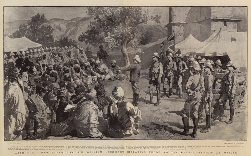 S expedicí Tirah Sir William Lockhart diktoval podmínky Orakzai-Afridis na Majdanu od William Small