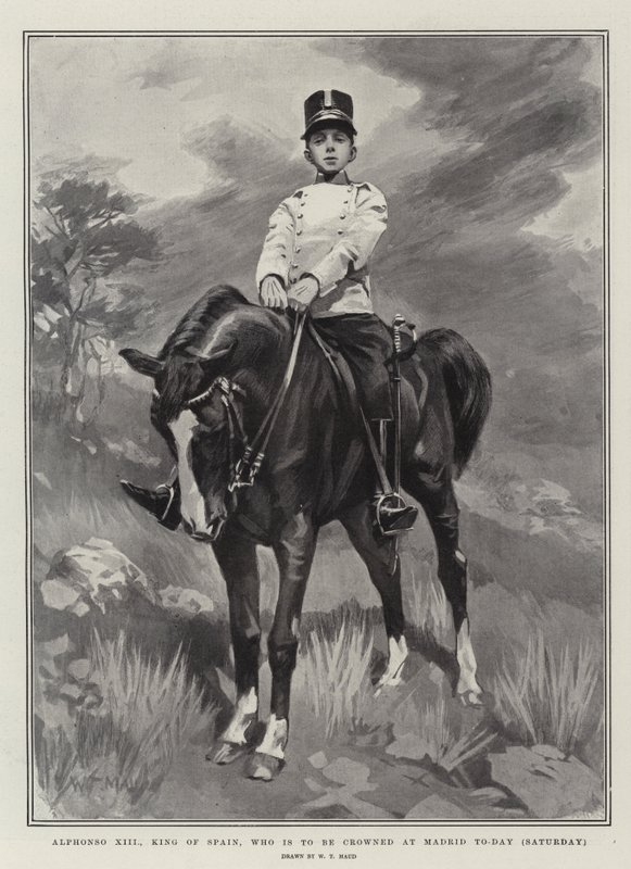 Alfonso XIII., španělský král, který má být dnes (sobota) korunován v Madridu od William T. Maud
