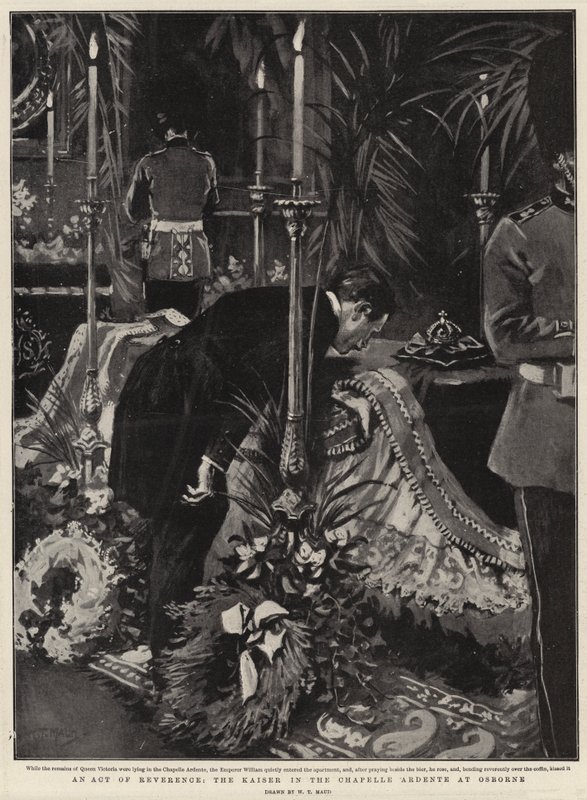 Akt úcty, Kaiser v Chapelle Ardente v Osborne od William T. Maud