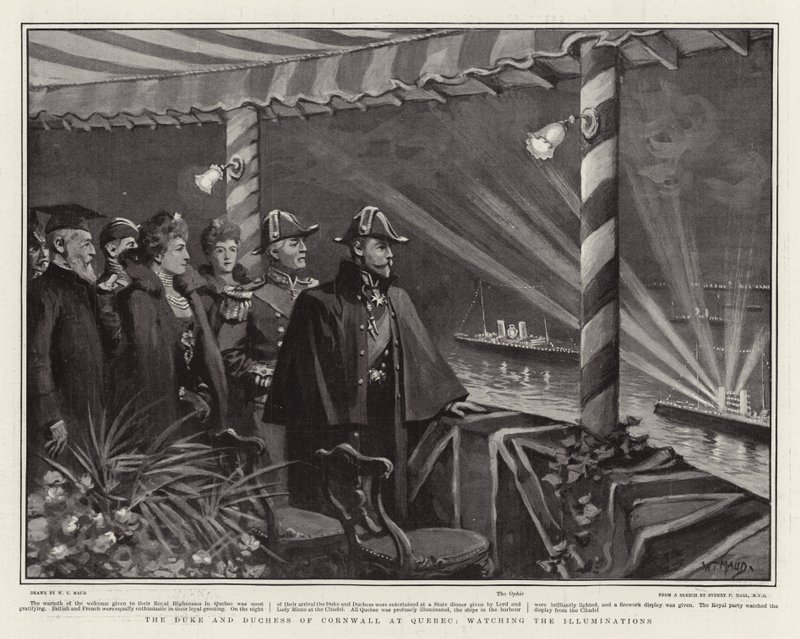 Vévoda a vévodkyně z Cornwallu v Quebecu, sledující Iluminace od William T. Maud