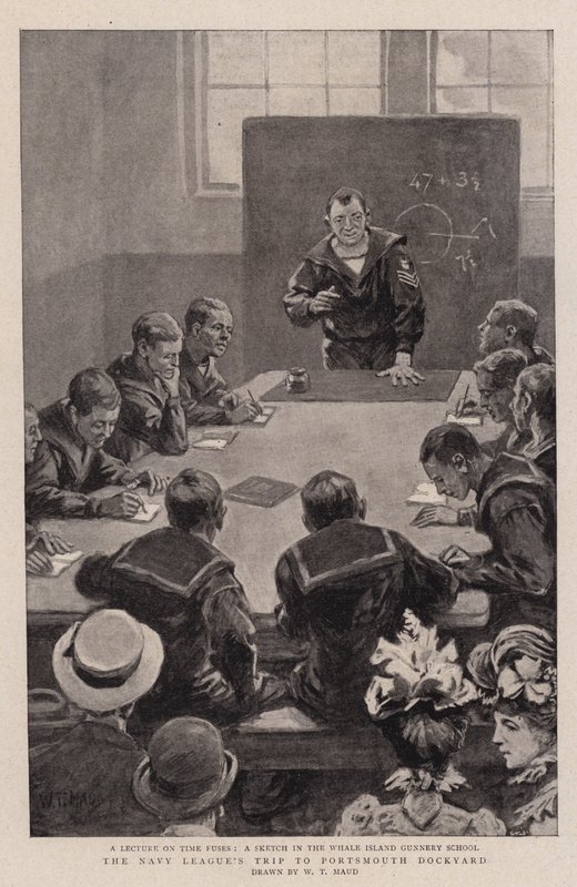 Výlet Námořní ligy do loděnice v Portsmouthu od William T. Maud