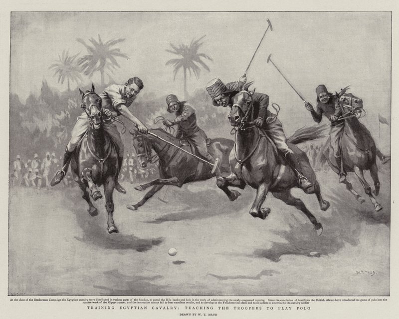 Trénink egyptské kavalérie, výuka vojáků hrát pólo od William T. Maud