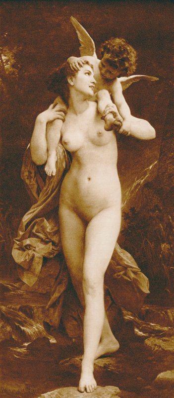 Mládí a láska (hlubotisk) od William Adolphe (after) Bouguereau