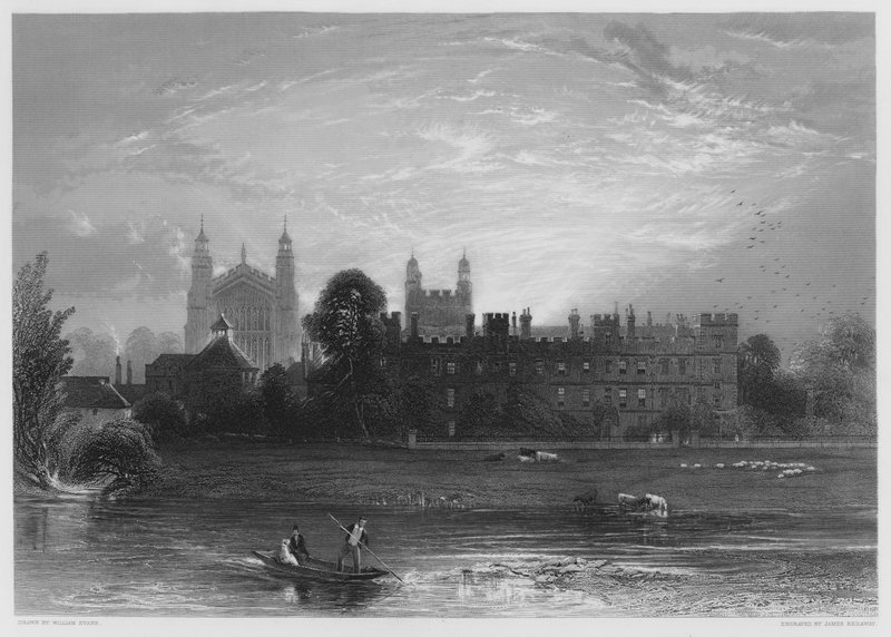 Eton, ze zámků (rytina) od William  Evans