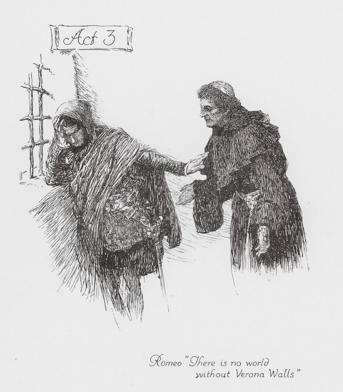 Shakespearův Romeo a Julie: (litografie) od William (after) Hatherell