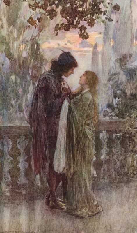 Shakespearův Romeo a Julie: (barevná litografie) od William (after) Hatherell